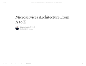 Microservices Architecture A to Z Guide
