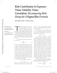 X-Sigma-Rho Risk Attribution Formula