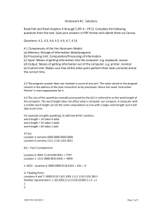 Computer Architecture Homework Solutions