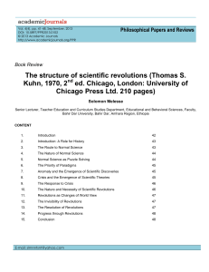 Kuhn Scientific Revolutions Review