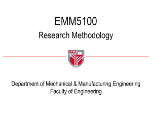 EMM5100 Research Methodology Course Outline