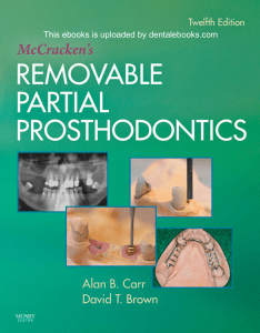 McCracken's Removable Partial Prosthodontics 12th Ed.