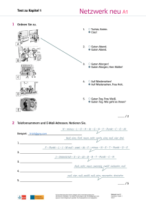 Netzwerk neu A1 Kapitel 1 Test PDF