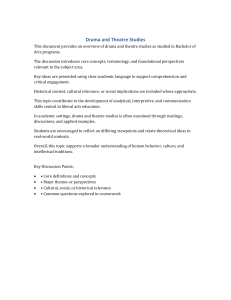 Drama and Theatre Studies BA Overview