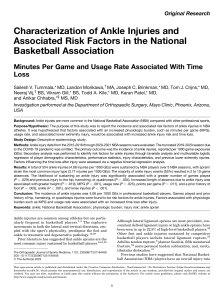 NBA Ankle Injury Risk Factors Study