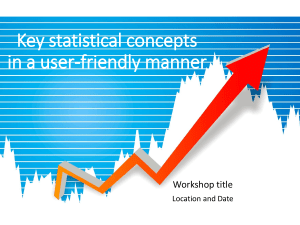 Statistical Concepts and Gender Indicators Workshop Guide