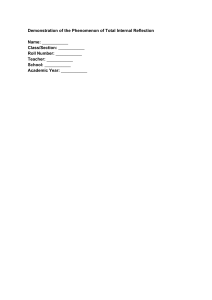 Total Internal Reflection Lab Report