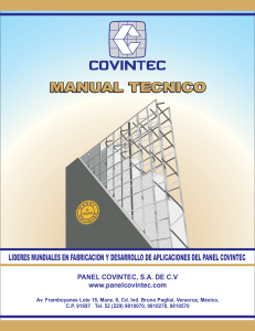 Manual T&eacute;cnico Panel Covintec