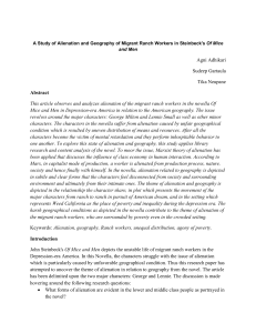 Alienation and Geography in Of Mice and Men