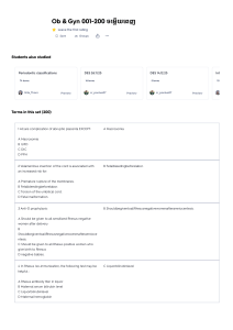 Ob Gyn Question Bank 200 Q&A