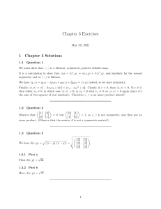 Linear Algebra Ch3: Inner Product Spaces Solutions