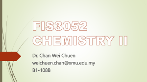 Chemistry Course Outline | Chan Wei Chuen