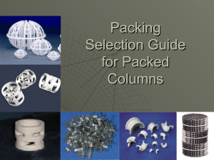 Packed Columns Selection Guide