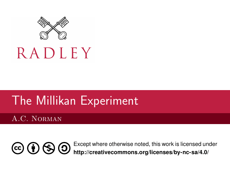 Millikan Oil Drop Experiment Explained — free download