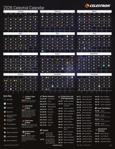 2026 Celestial Events Calendar | Astronomy Guide