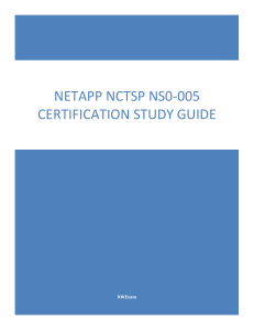 NetApp NS0-005 NCTSP Study Guide & Sample Questions