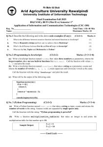 CSC-100 Final Exam 2025
