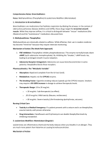 Bronchodilators: Theophylline & Montelukast Guide