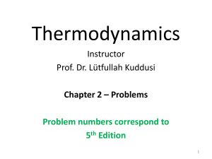 Thermodynamics Chapter 2 Problems