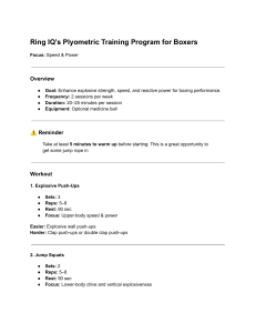 Boxing Plyometrics Workout for Speed & Power