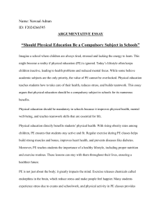 Should Physical Education Be Compulsory?