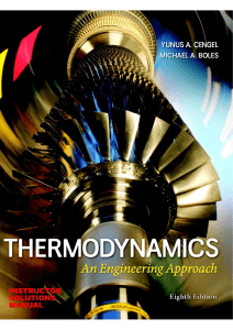 Thermodynamics: An Engineering Approach 8th Edition Solutions
