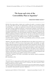 Argentina's Convertibility Plan: Boom & Crisis 1991-2001