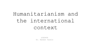 Principles of Humanitarian Action