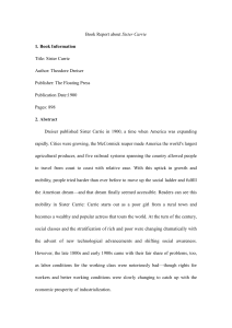 Sister Carrie Book Report & Analysis