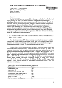 KLT-40C Reactor Safety Principles
