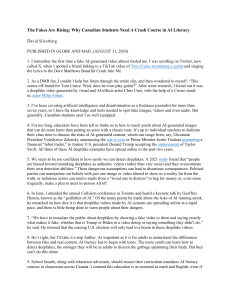 AI Literacy for Canadian Students