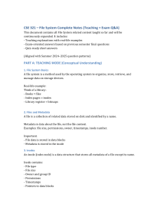 File System Complete Notes CSE 321