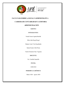 Ejercicios de Estructura Organizacional - Proceso Administrativo