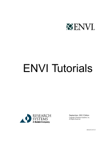 ENVI Hyperspectral Data Analysis Tutorial
