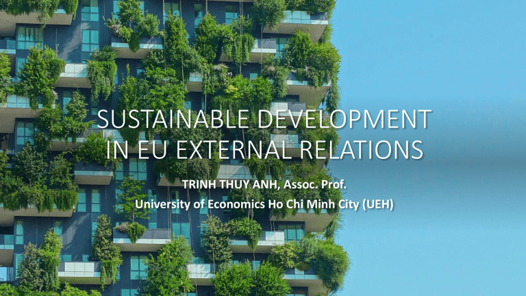 Sustainable Development in EU External Relations - UEH Module