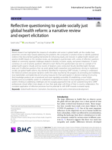 Socially Just Global Health Reform Study