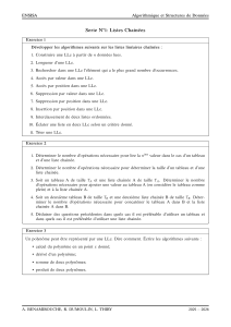Exercices Algorithmes Listes Cha&icirc;n&eacute;es