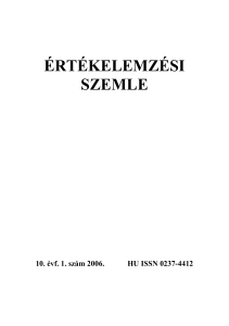 Revue Analyse de la Valeur 2006 - &Eacute;rt&eacute;kelemz&eacute;si Szemle