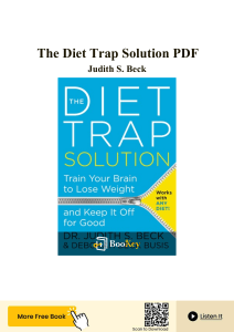 The Diet Trap Solution Summary by Judith S. Beck