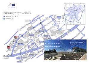 Mapa de Visitantes y Transporte de Kirchberg Luxemburgo