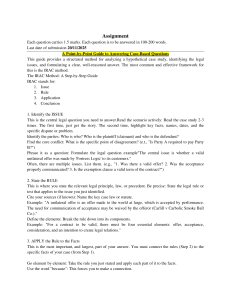 Contract Law IRAC Method Guide with Case Studies