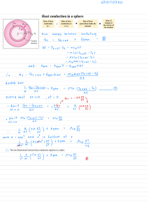 Thermodynamics Energy Balance Equations Notes