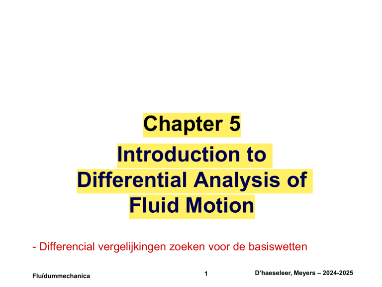 Differential Fluid Example Fluid Mechanics: Differential Analysis Guide