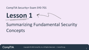 CompTIA Security+ SY0-701: Fundamental Security Concepts