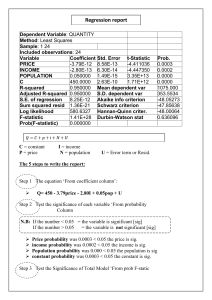 How to Interpret a Regression Report