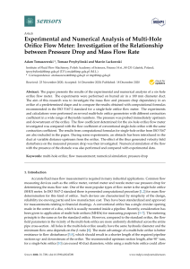 Multi-Hole Orifice Flow Meter Analysis