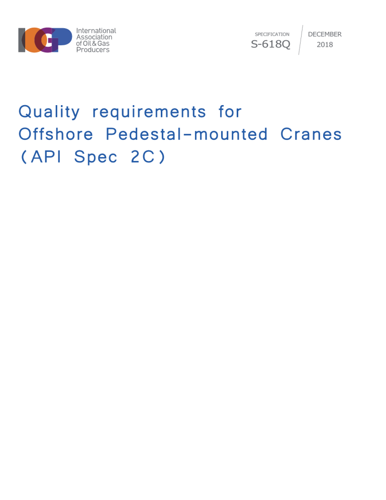 Offshore Crane Quality Requirements | API Spec 2C Standard