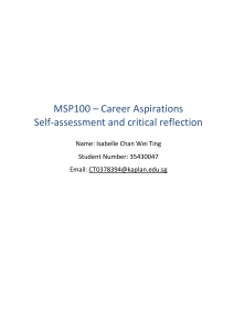 Career Aspirations: A Self-Assessment Report