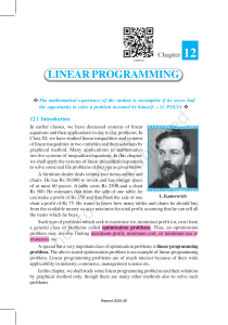 Linear Programming Chapter 12: Graphical Method