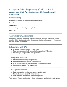 Advanced CAE & CAD/FEA Integration Guide
